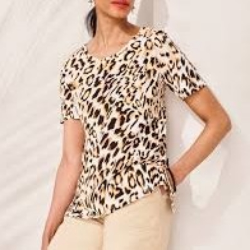 Chicos Short Sleeve Animal print - Picture 2 of 7